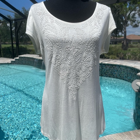 Vintage Suzie Tops - Vintage Suzie Embellished Long Top